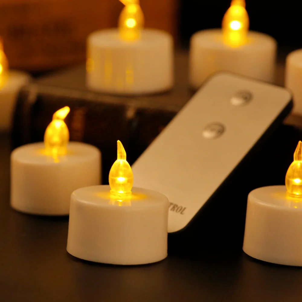 

Pack of 6 bougie decoratif With Remote Control, Flameless Candles For Wedding Decoration New Year's Candle
