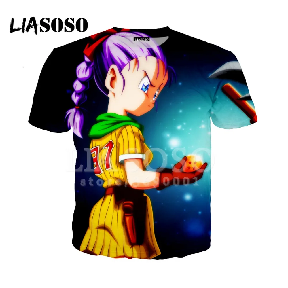 Anime Draoon Ball Chichi Bulma Print 3D T-Shirt Casual Women Men Short Sleeve