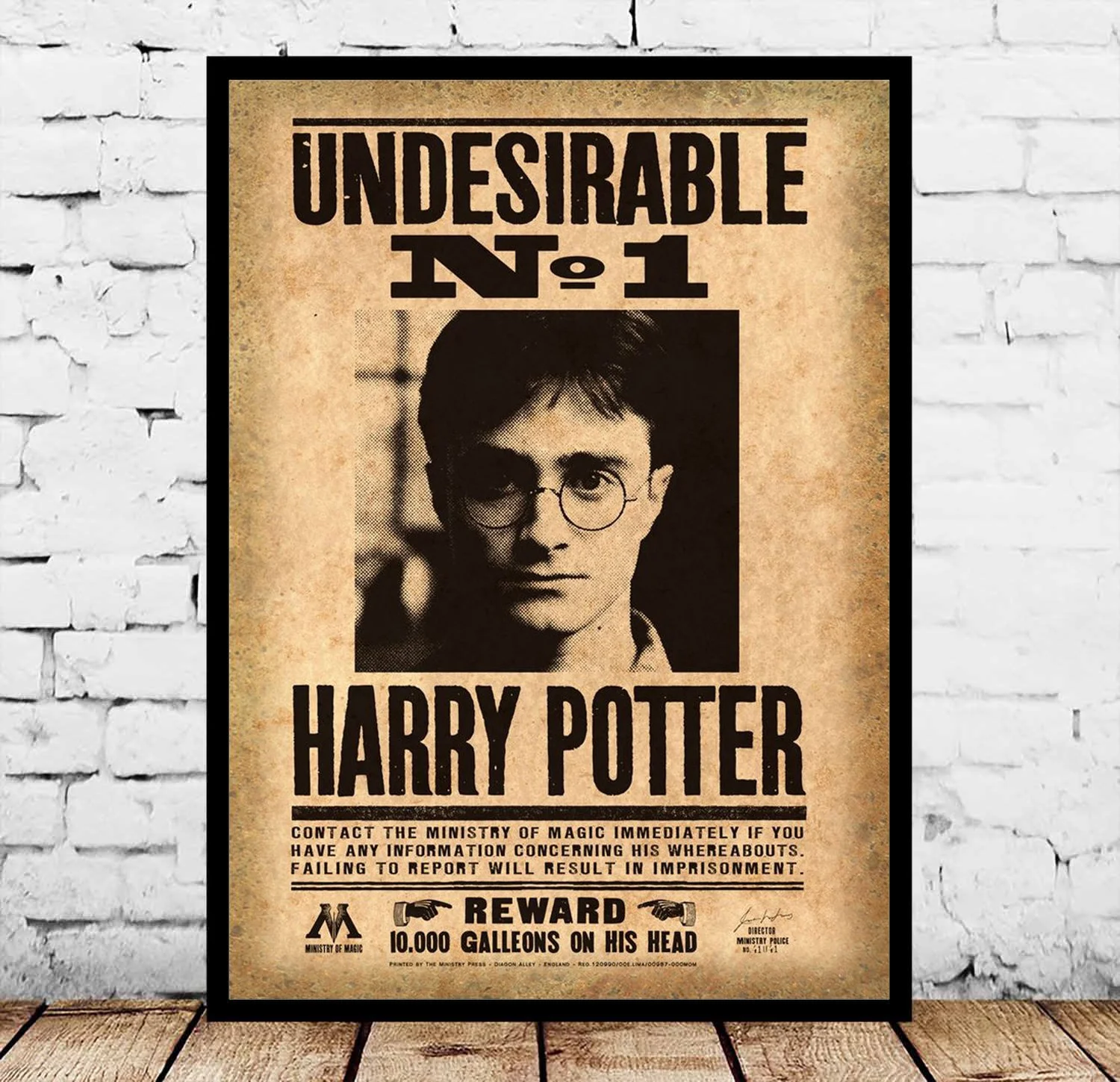 

Undesirable number 1 Harry Potter wanted Movie Posters Silk Art Painting Wall Art No Frame