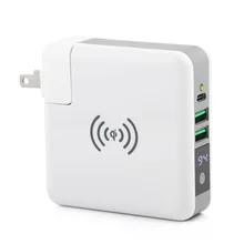 3 в 1 QI Беспроводное зарядное устройство тип C 2 USB зарядное устройство с цифровым экраном для iPhone 8 Xs Max XR samsung VIVO