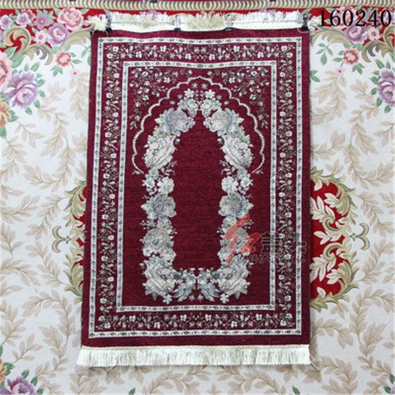 

100x70 cm Red Portable Prayer Rug Kneeling Poly Mat for Muslim Islam Waterproof Prayer Mat Carpet