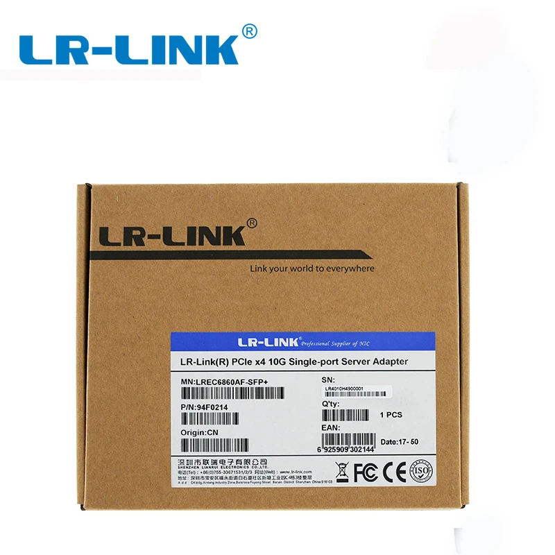 LR LINK 6860AF SFP 10Gb NIC card Ethernet lan adapter PCI Express PCI E Fiber Optical 5