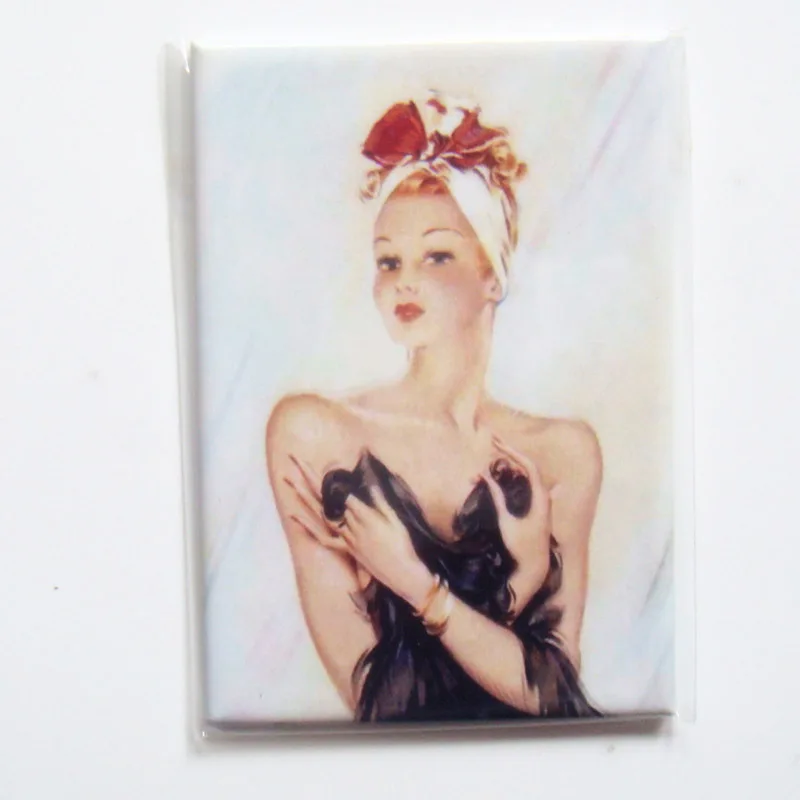 

Free Shipping Over $12, Vintage pin-up girl Fridge magnet/great collection/SFM-31 UN-CRACK souvenir