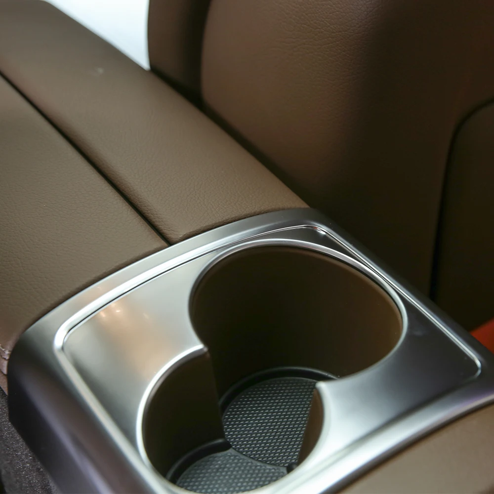 

1 Pcs ABS For Mercedes Benz E Class W213 2016 2017 2018 Rear Seat Water Cup Holder Cover Trim ABS Plastic Car Accessories