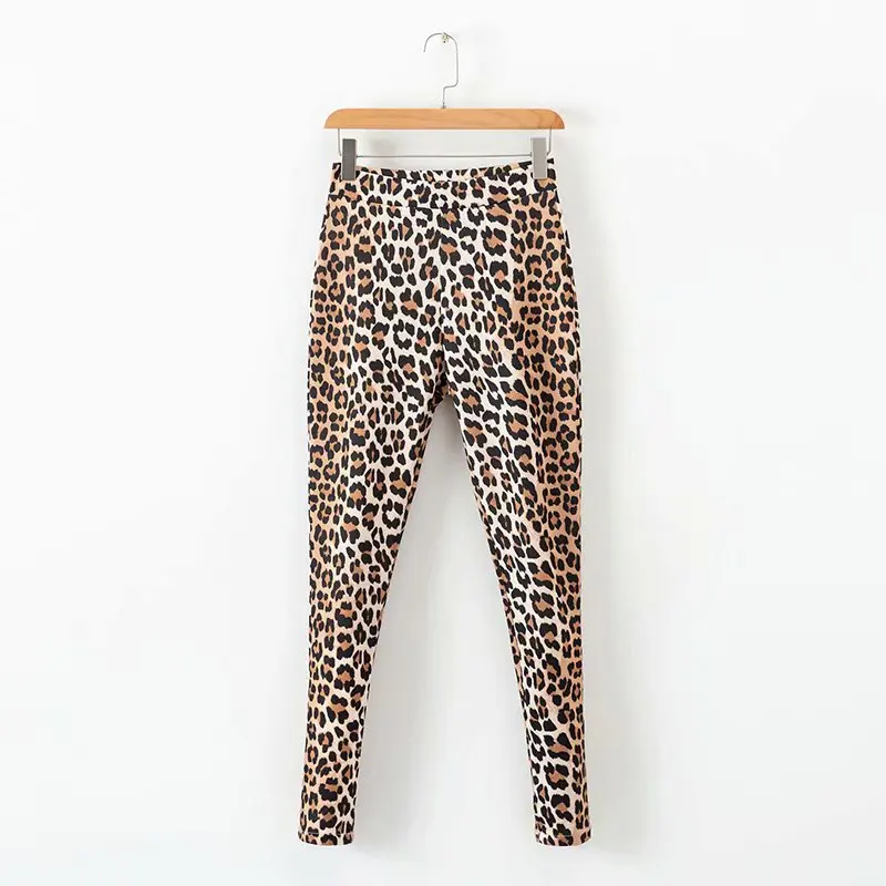 2018 Women Vintage sexy leopard printing knitted slimming
