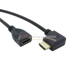 Chenyang HDMI 2,0 4 к * 2 К кабель 60 Гц HDMI 2,0 в левый угол мужчин и женщин HD удлинитель Cabl