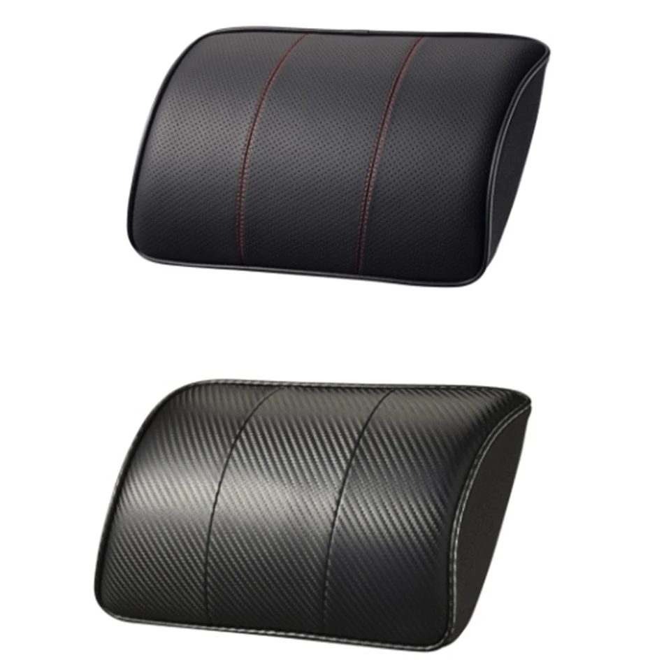 1pcs Car Racing Real Microfiber Leather Neck Pillow For Peugeot 307 206 308 407 207 2008 3008 508 406 208 Mazda 3 6 2 CX-5 CX5