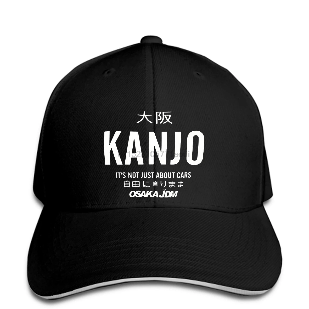 

Baseball cap Men Fashion Print hats Osaka JDM Kanjo Box Man Casual Black