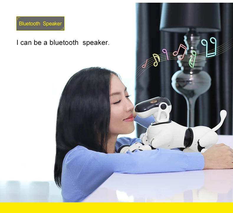Presente de Aniversário Helicmax Robô Inteligente Eletrônico Pet Aplicativo Móvel Manipulação Bluetooth Conectar Multi-função ai Cão 16 Cheap Animais e robôs por radiocontrole
