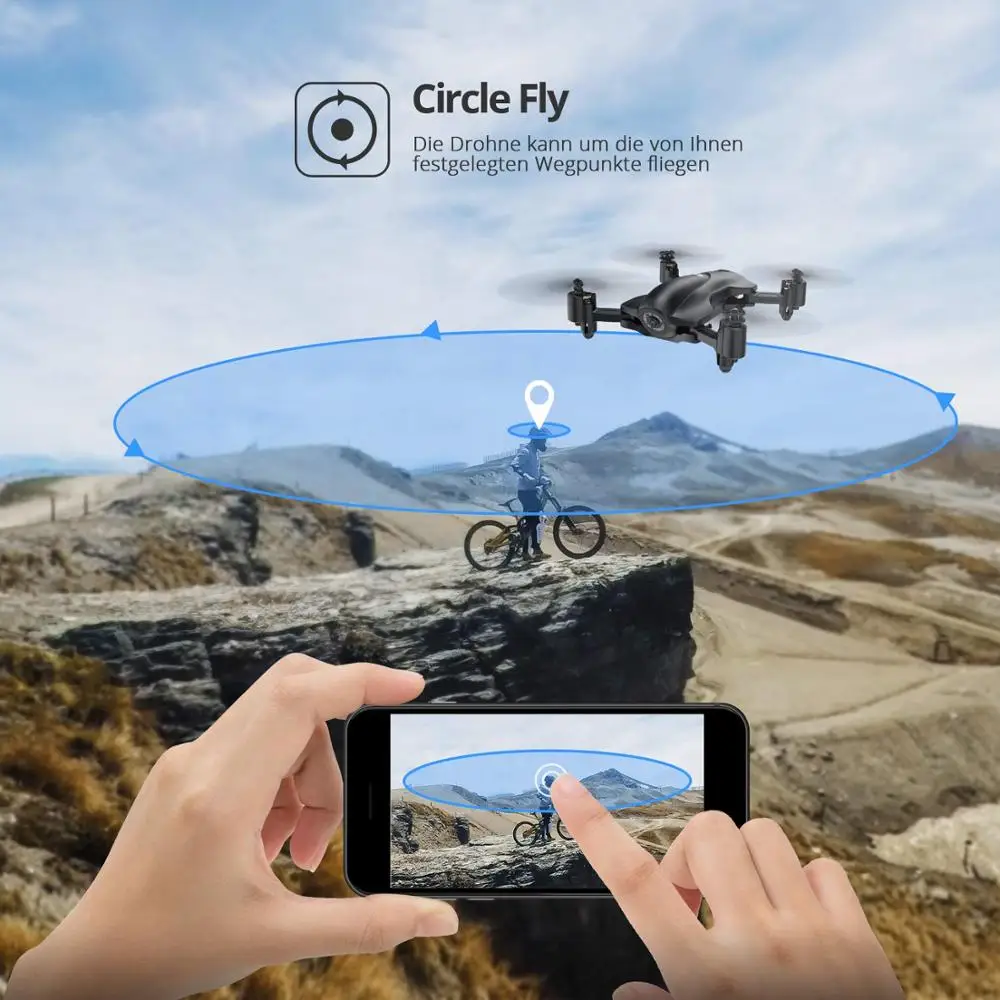 Складной GPS Квадрокоптер Holy Stone HS165 с разрешением 2K и HD камерой|Радиоуправляемые