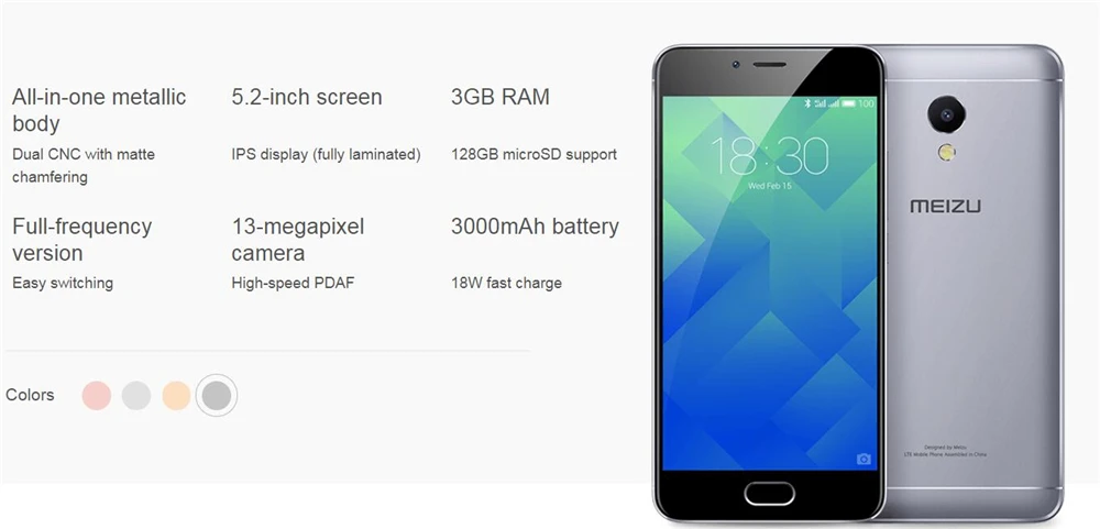 MEIZU M5S, Восьмиядерный, глобальная версия, 4G, LTE, смартфон, 720 P, 3 Гб ОЗУ, 16 Гб ПЗУ, сотовый телефон, 5,2 дюймов, быстрая зарядка, мобильный телефон