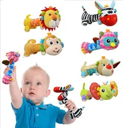 Animal Hanging Toys Для Новорожденных Мягкая Детские Руки Погремушки Кровать Колокола С Зеркалом baby toys 0-12 месяцев Сова/слон/Собака/Zebra/Обезьяна