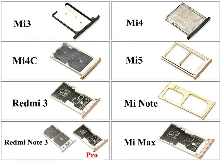 QiAN SiMAi 1 шт. лоток со слотом для сим-карты держатель запасные части для Xiaomi mi Note mi 5C mi 5X Red mi 3 3s Note 3 Phone