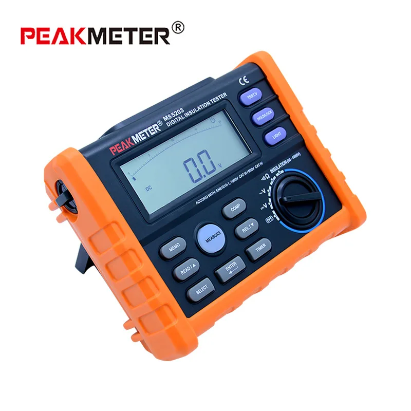 PEAKMETER аналоговый и цифровой тестер сопротивления изоляции 1000 в MS5203 метр 0 01 ~ 10 г Ом