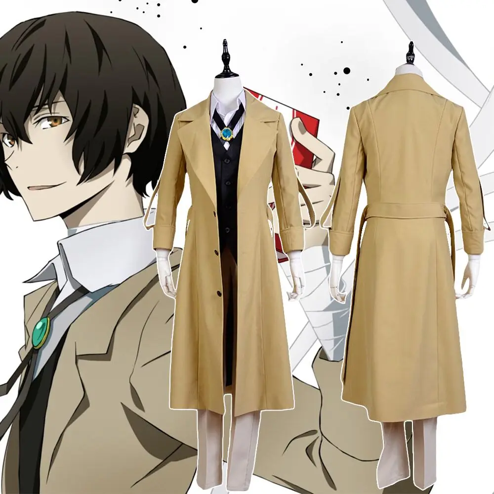 Osamu Dazai Cosplay Bungo Stray Dogs Cosplay Anime Full Set Uniform Or