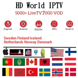 Европа Польша IP ТВ подписка Франция Великобритания Немецкий Арабский голландский Швеция Spainish Португалия более 6000 Live для Smart телевидение IPTV