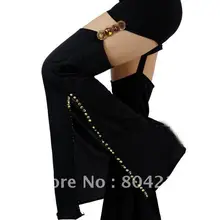 Хит, сексуальный костюм для танца живота женские широкие летние брюки 2 цвета черный или красный