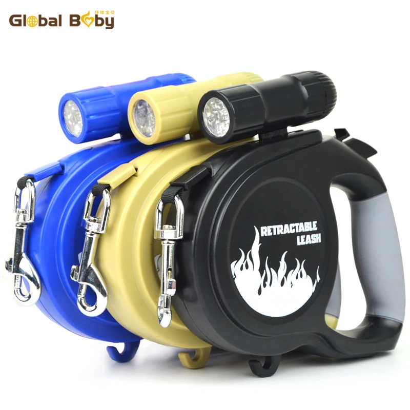 High Quality Brand 5M LED ABS Automatic Retractable Pitbull Pet Lead