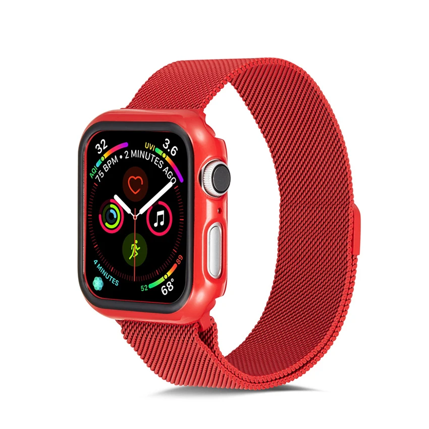 Чехол для часов Catweek Apple Watch 4 полная Защита ПК тонкий ударопрочный чехол iWatch 40 44 мм