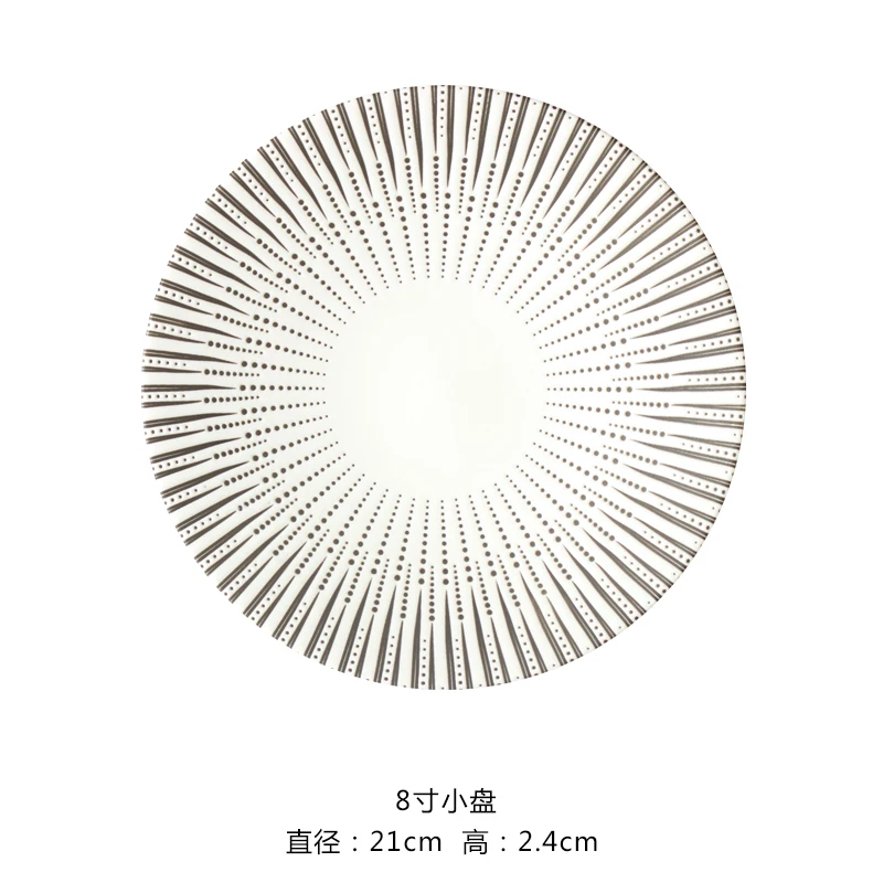 Керамическая двухцветная печать Западная тарелка простая креативная ...