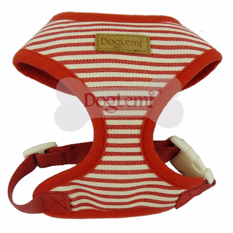 Top quality hot Soft comfortable Stripped dog harness Puppy Cat  Pet Step in Harness 2 color 5 size  (8)