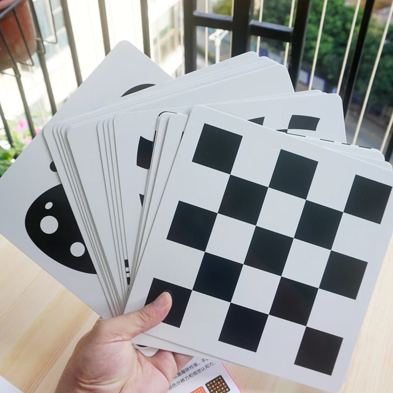 Preto e Branco para Pré-escolar Cartão Educacional Bebê Treinamento Visual Cartões Animais Frete Grátis 21x21 cm Mod. 207713 2 21x21 cm cartão preto e branco para
