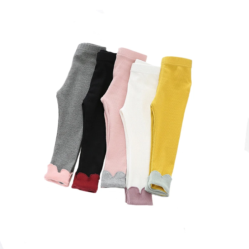 

Autumn cotton girls skinny pants toddler cute cuffs floral leggings 1-4 years baby girl pencil pants