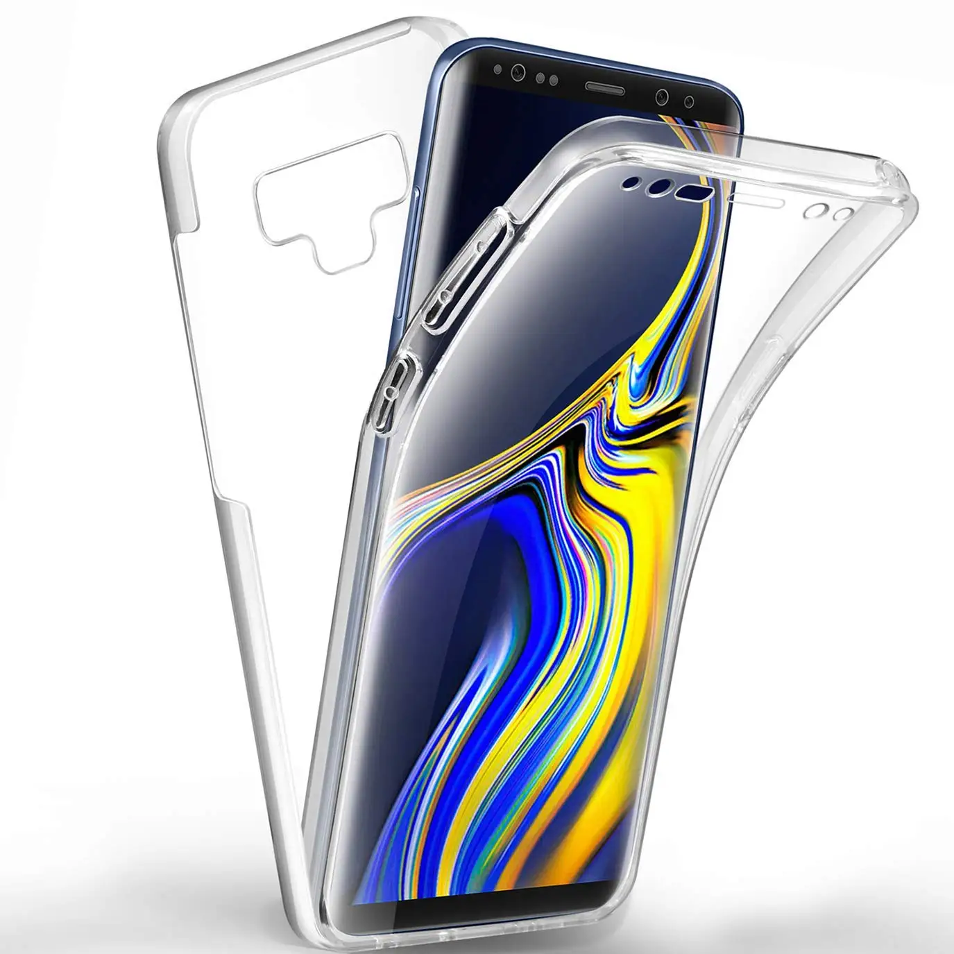 Прозрачный 360 Полный корпус мягкий чехол для iphone X XR XS 11 Pro MAX 6 7 6s 8 Plus 5S SE для samsung S10 S8 S9 Plus A20 A30 A50 чехол