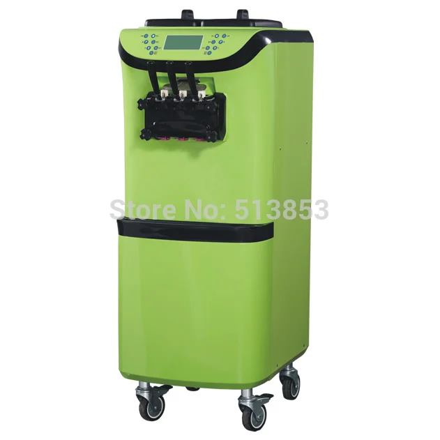 

Precooling 68L soft ice cream machine vendor arc front panel design with LCD touch screen control panel