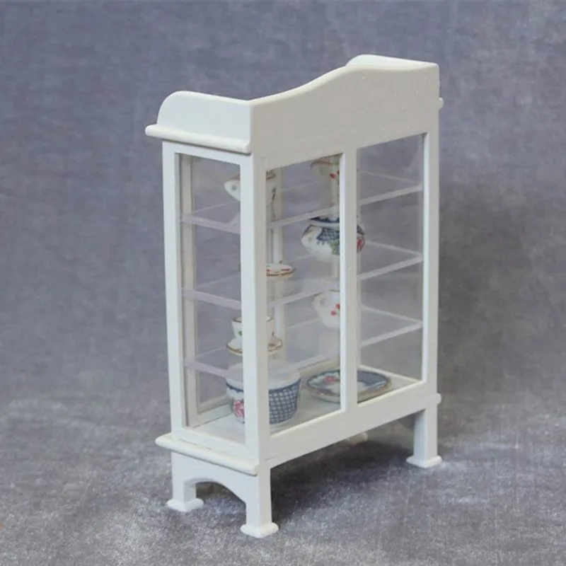 1:12 весы миниатюрная мебель стол деревянная выставочная модель с отделениями # C006