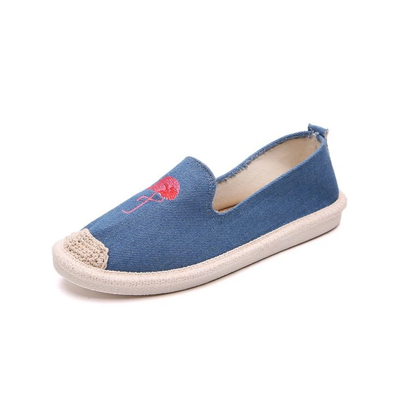 2018 spring and summer new blue flat Shoes Breathable Flax Hemp Canvas espadrilles Slip-on Cotton sewing shoes flamingo loafers 2018 spring and summer new blue flat Shoes Breathable Flax Hemp Canvas espadrilles Slip-on Cotton sewing shoes flamingo loafers