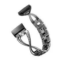 4Colors Smart Watch Bracelet Strap forFitbit charge 3  with X-Shaped Diamond Strap Made of High Quality Stainless Steel