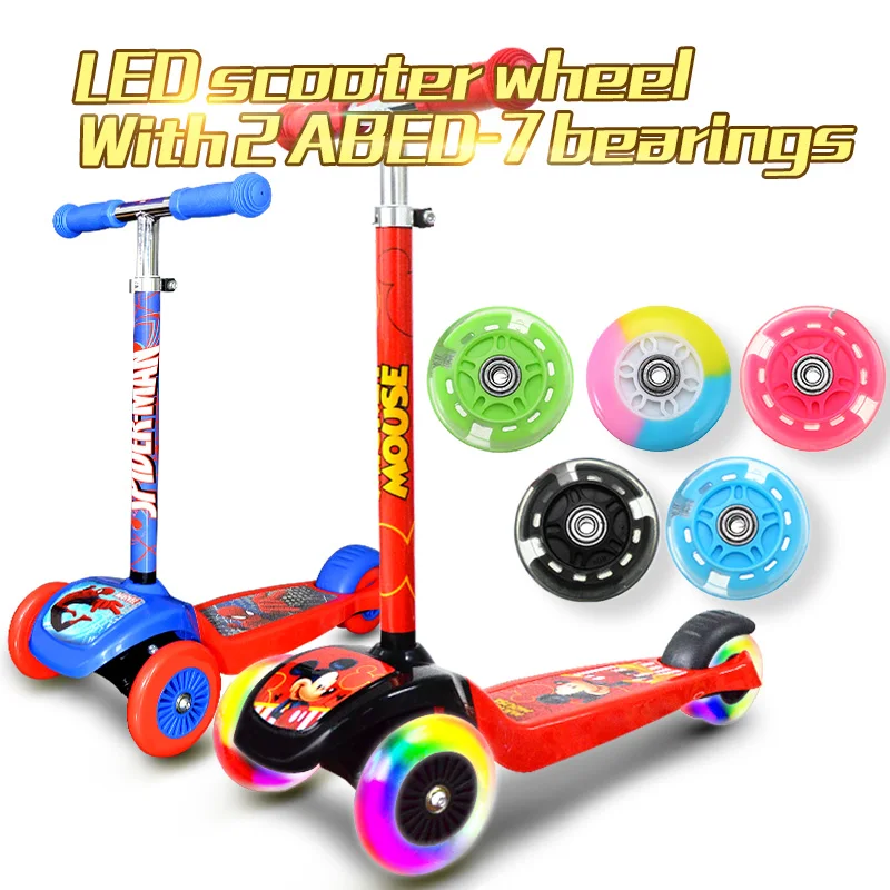 80 колесо для скутера светодиодное Flash Light Up Wheel с 2 ABED-7 подшипники мини микро скутер