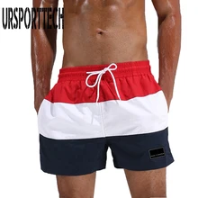 URSPORTTECH быстросохнущая Для Мужчин's Шорты Лето Пляжные шорты Для мужчин доска Шорты человек Повседневное пляжные шорты