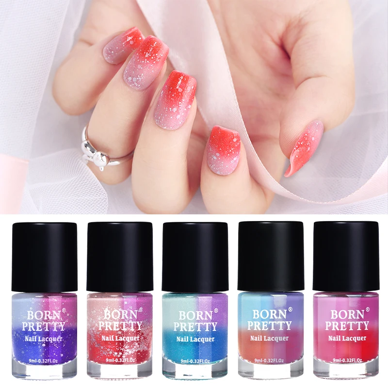 

BORN PRETTY Peel Off Thermal Nail Polish 9ml Sunlight Temperature Sensitive Color Changing Lacquer Varnish Polish