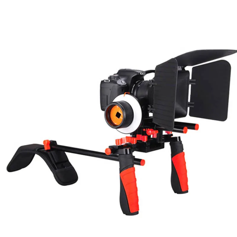 

DHL Aputure V2 Camera Shoulder Stabilizer Mountt Rig + Matte Box + Follow Focus For Canon Nikon DSLR Video Camera DV Camcorder