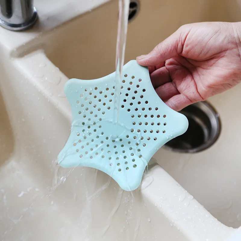 BEEMSK 2 шт starfish Силиконовый Фильтр кухонная сливная система крышка раковины ванной комнаты анти-фильтр для сбора мусора цвет случайный