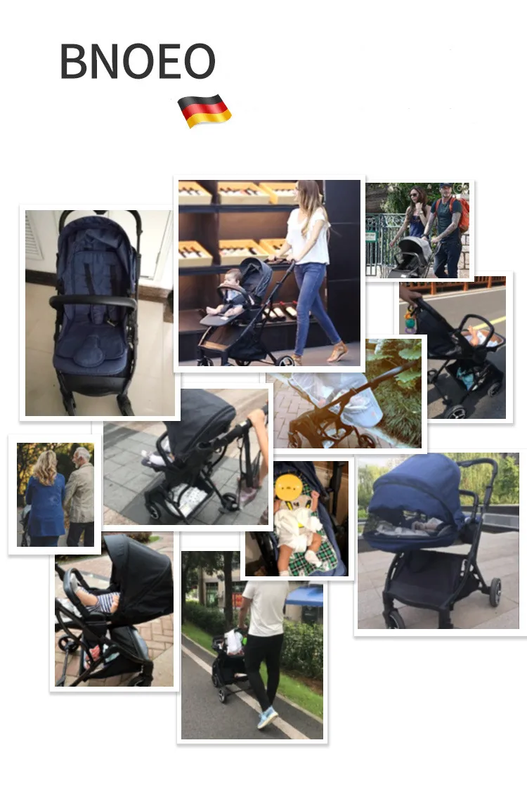Двусторонняя складная детская коляска, детская прогулочная коляска для путешествий, детская складная прогулочная коляска для новорожденных, багги, цвета: черный, синий, серый, темно-серый