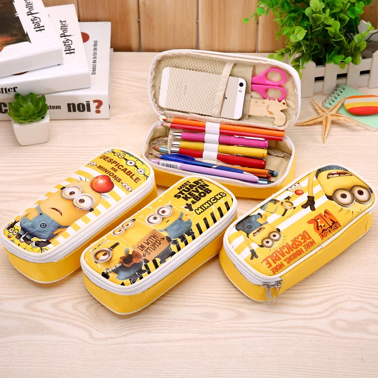 Japan yellow eye pencil case cute girl students creative male