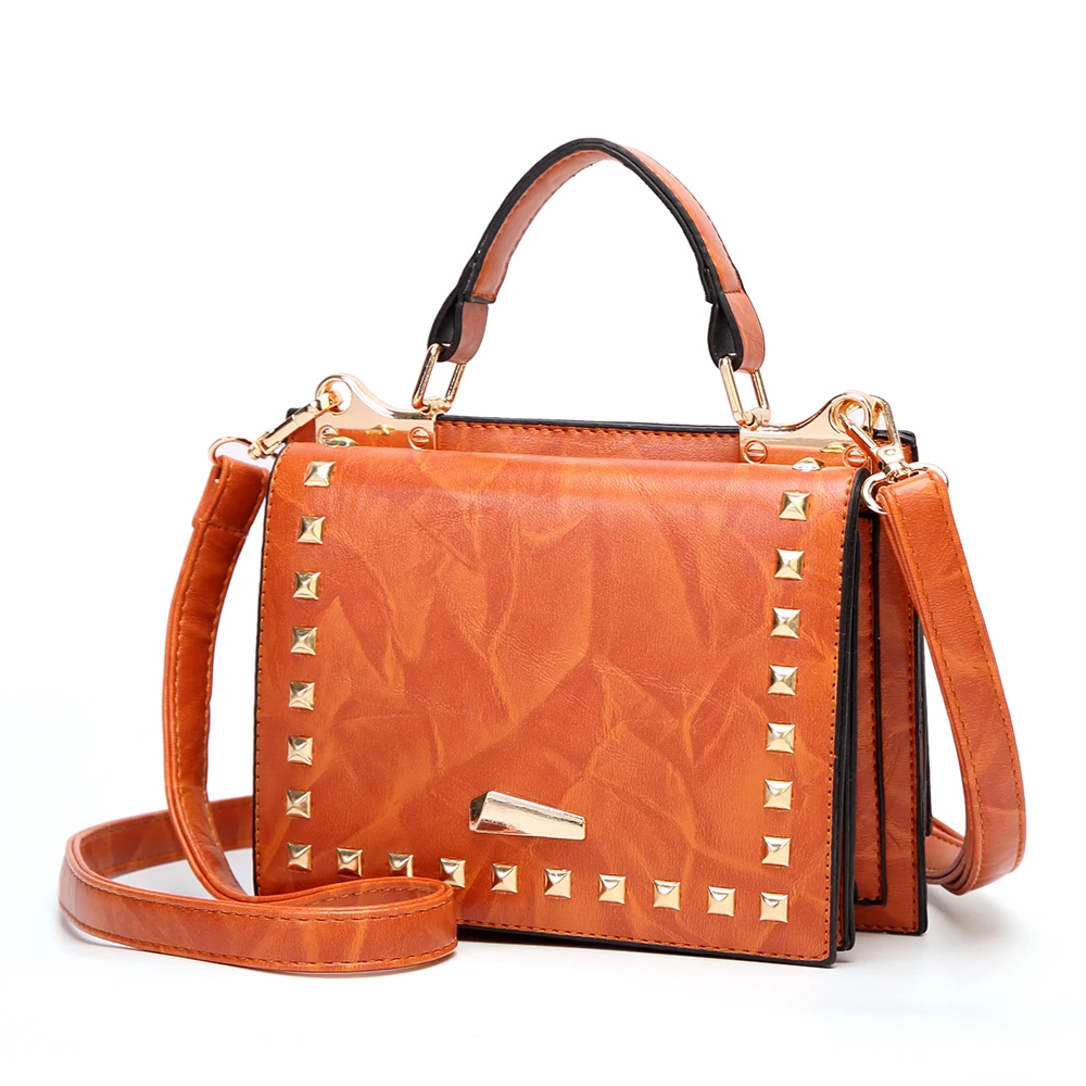 

Women Luxury Handbags Designer Rivet Crossbody Bags Leather Shoulder Bag Sac Main torebki New Handbag Brand Large Ladies Bolsa