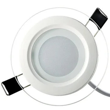 

High Brightness Smart Dimmable LED Glass Downlight Round Shape Glass Panel Lights Ceiling Recessed Lamps 6/12/15W