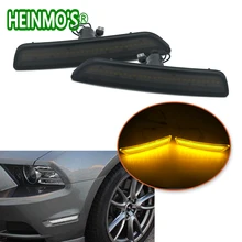 Black/White Lens Bumper Marker Lamps For Ford Mustang 2011 2012 2013 2014 Front Side SMD Amber/White LED Lights                 