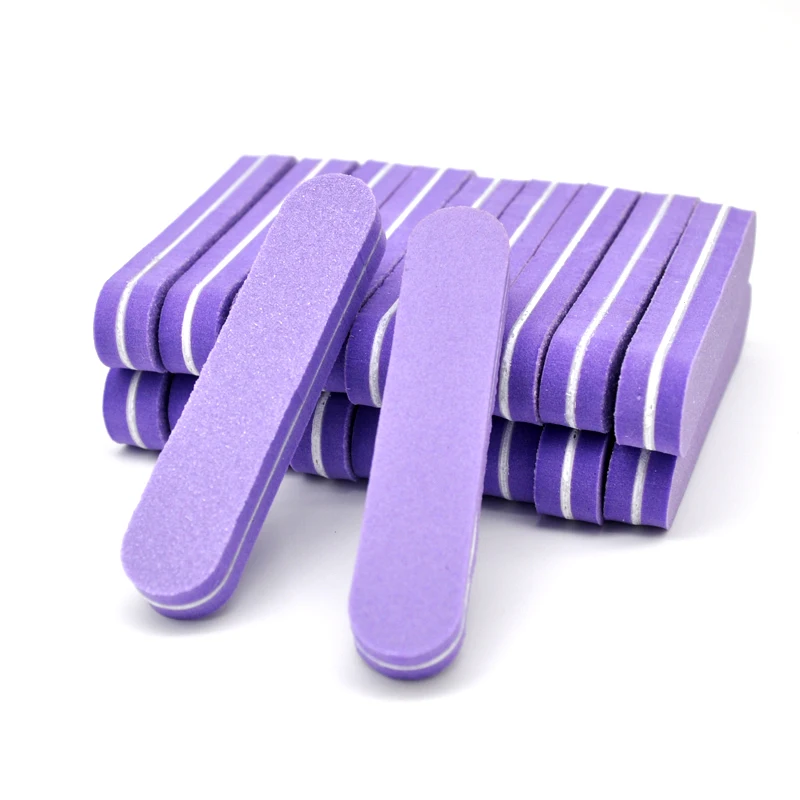 새로운 20pcs 미니 네일 파일 폴란드어 샌딩 빨 수있는 네일 케어 버핑 양면 Papersand 네일 아트 페디큐어 및 매니큐어 도구