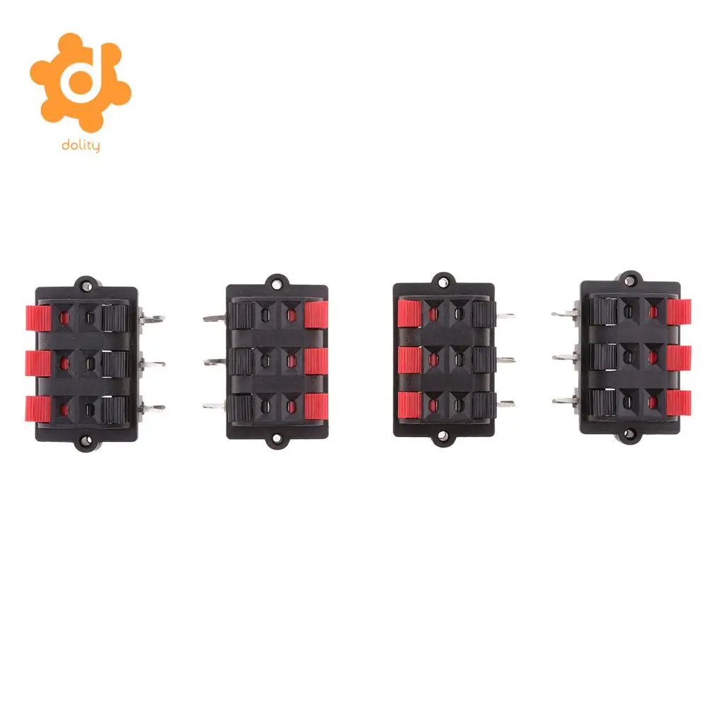Terminal with Spring Clips for Speaker Builder 6 Way (2 row)