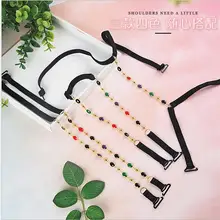 Новинка, пояс с жемчужной цепочкой, нижнее белье с плечевым ремнем, висящий на шее, невидимый ремень, бюстгальтер с красивым ремешком на спине