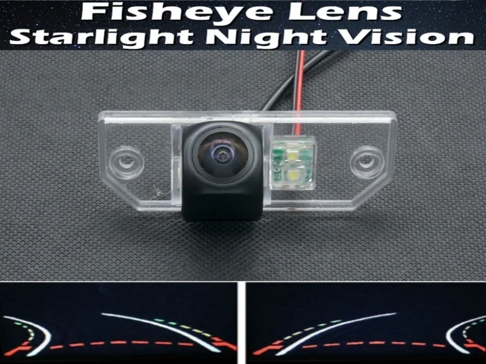 

1080P Fisheye Lens Trajectory Tracks Car Rear view Camera for Focus Sedan 2 3 2008 2009 2010 2011 2012 C-Max C Max Ford Mondeo