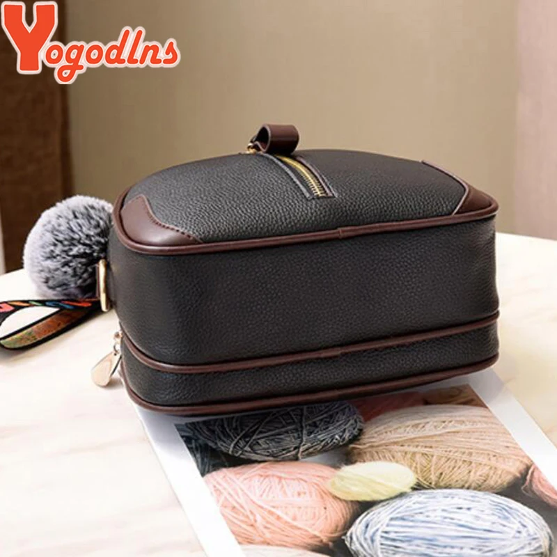 Yogodlns الأزياء الصلبة اللون النساء قذيفة حقيبة المحمولة حقيبة كتف الأزياء بو الجلود أنيقة الإناث حقيبة مع رمادي الشعر الكرة
