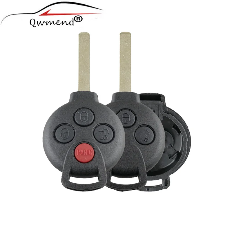 QWMEND 3/4 кнопки Smart Car Key Shell для Mercedes Benz Fortwo 451 2007 2013 Автомобильный Брелок