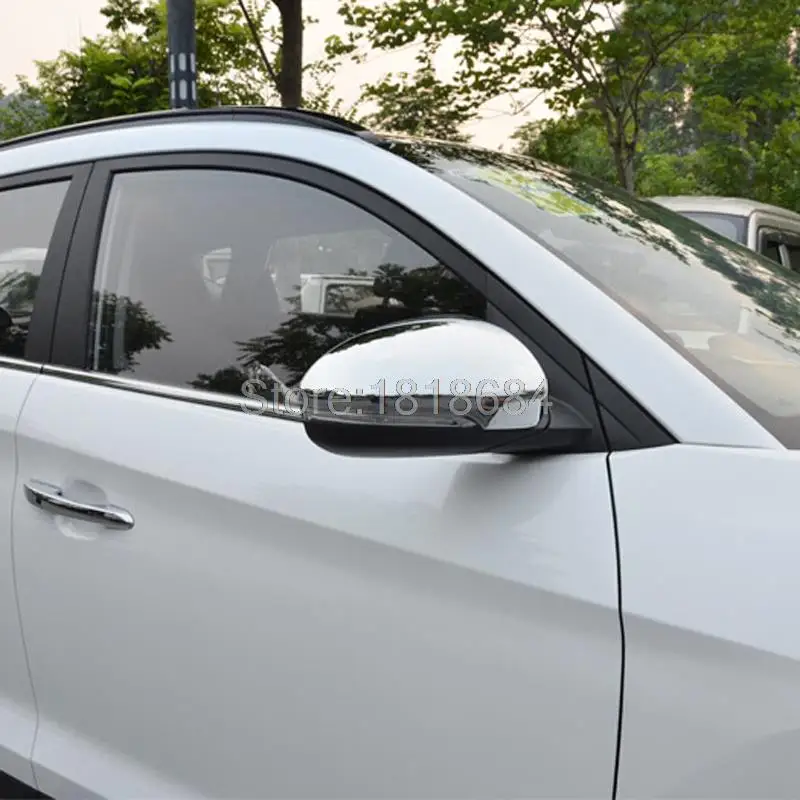 

For Hyundai Tucson 2016 2017 High Quality ABS Chrome Outer Side Door Rearview Mirror Cover Trims Auto Parts Accessories 2pcs/set