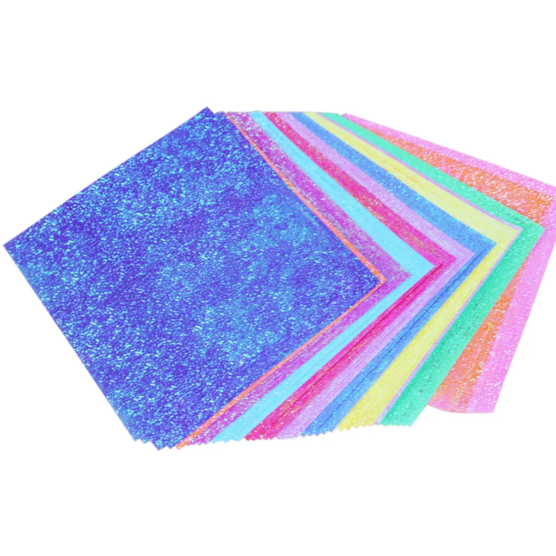 

50pcs/set DIY Scrapbooking Craft Decoration Kids Handmade Square Origami Paper Single Side Shining Folding Solid Color Papers
